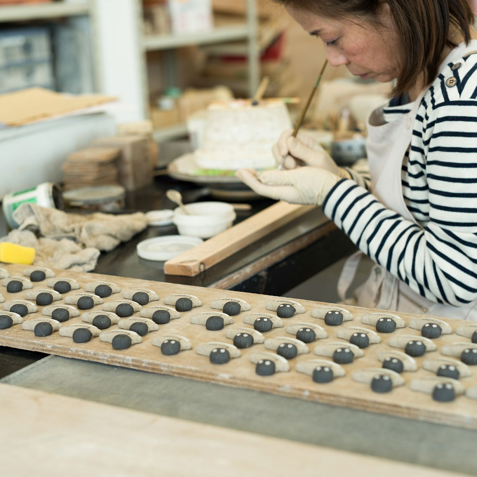 となりのトトロ 信楽焼箸置き4点セット（化粧箱付） | 明山 オンライン