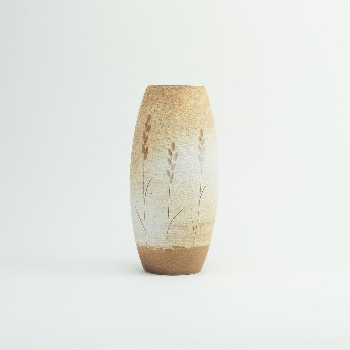白化粧麦彫花器 | 明山 オンラインショップ