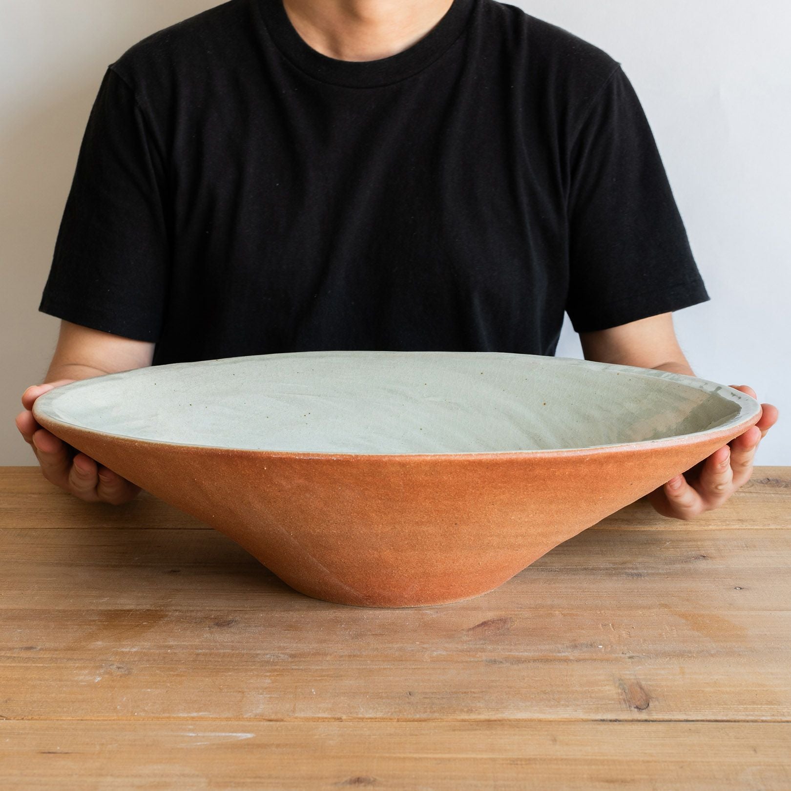 火色楕円手洗鉢(W50cm) | 明山 オンラインショップ