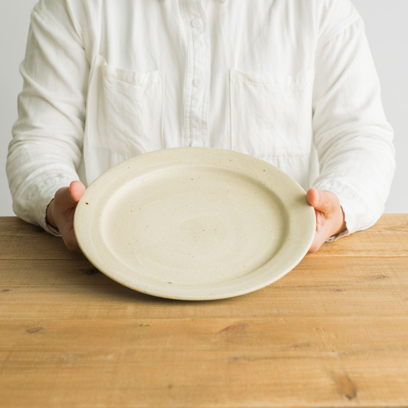 リムプレートL（生成り） | 明山 オンラインショップ