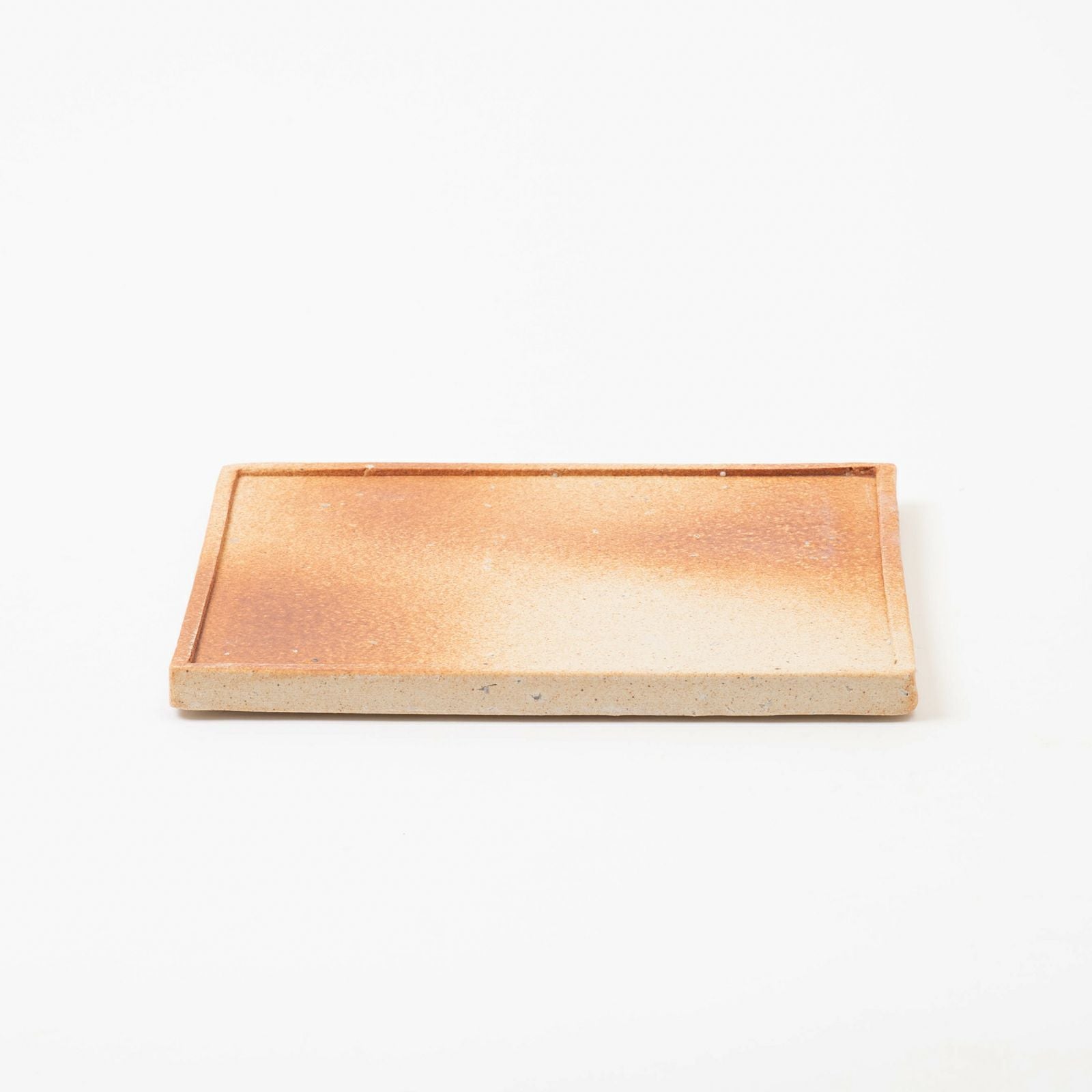 古信楽 角プレート 緋色 M | 明山 オンラインショップ