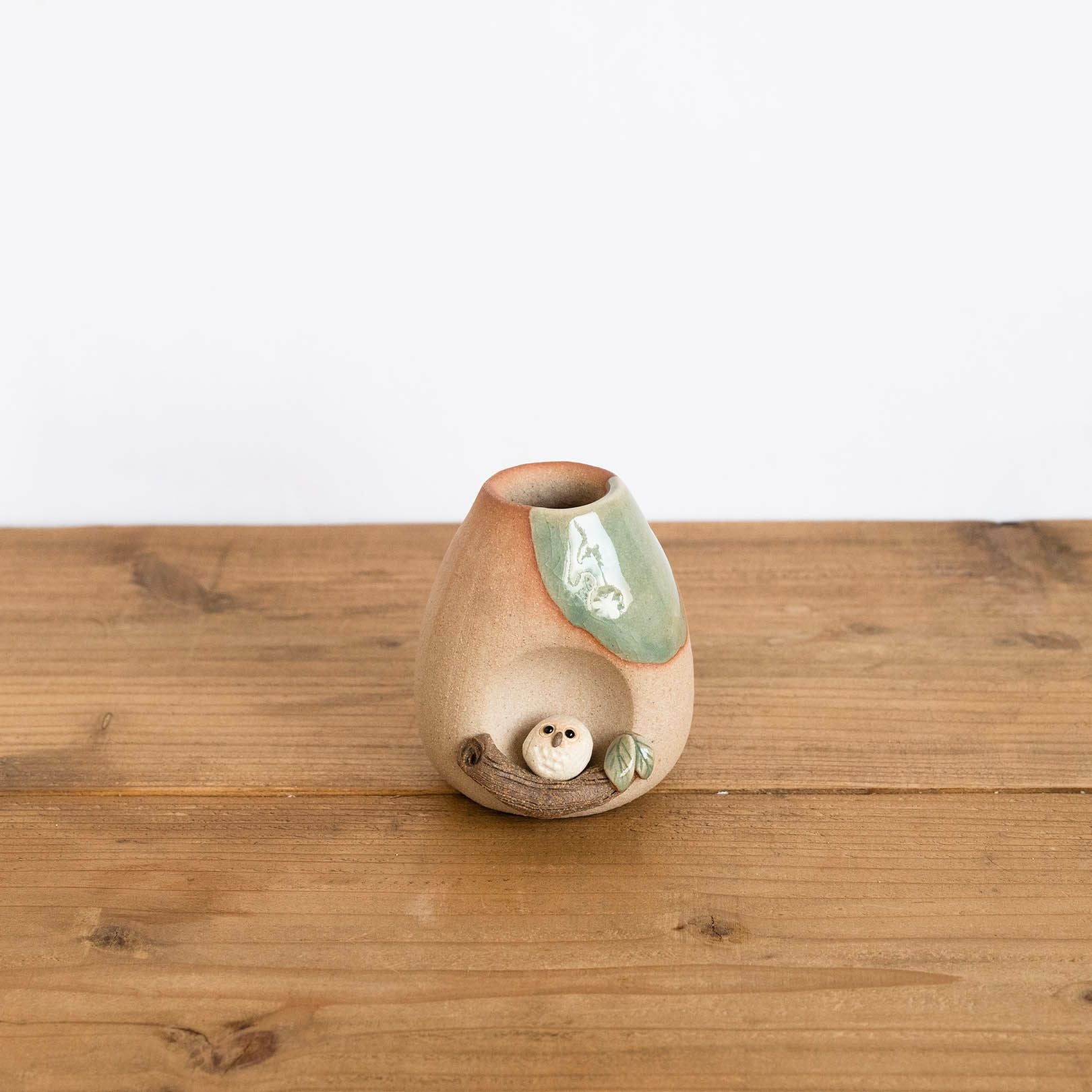 枝乗りふくろうミニ花入 | 明山 オンラインショップ