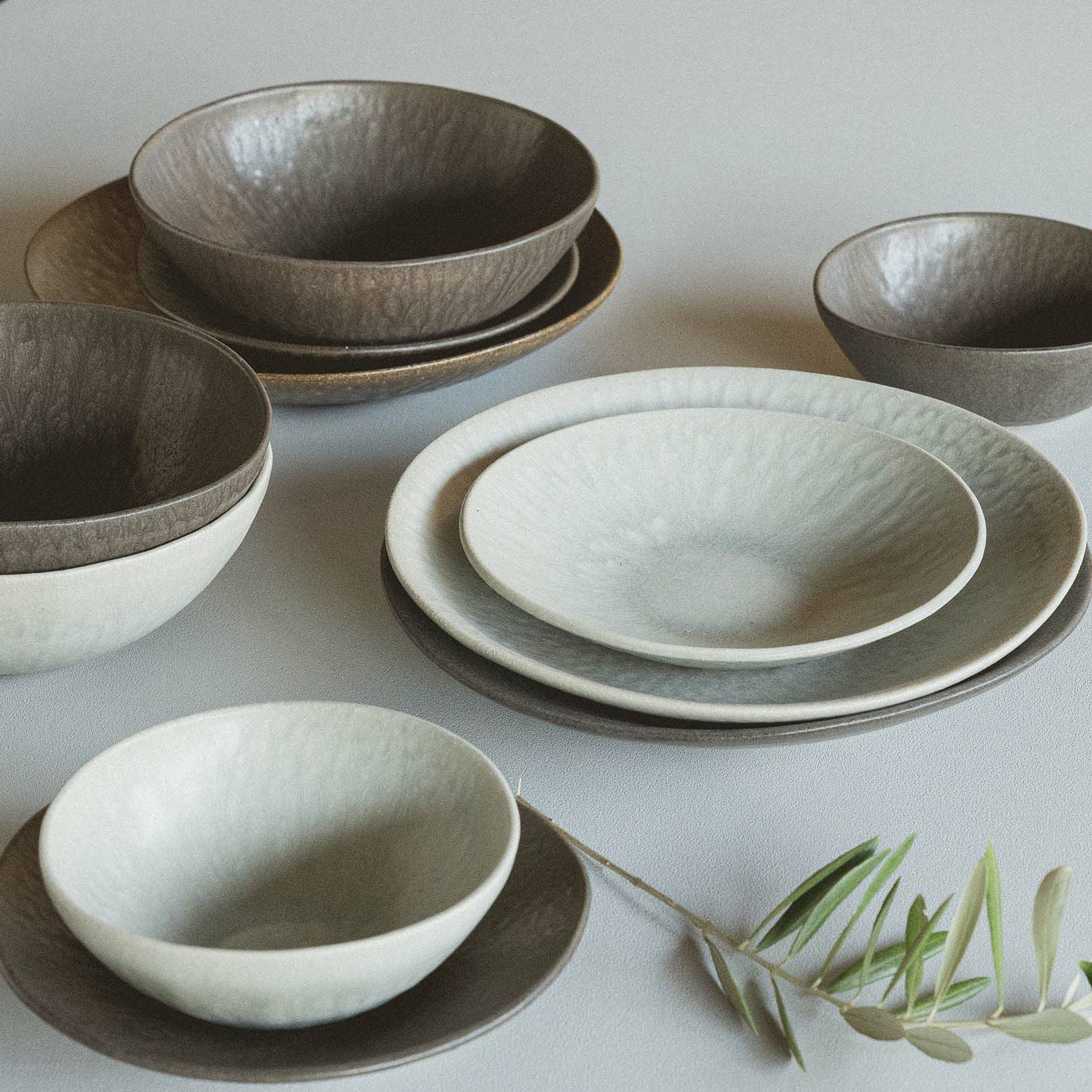 サラダプレート19cm ブルーホワイト | 明山 オンラインショップ