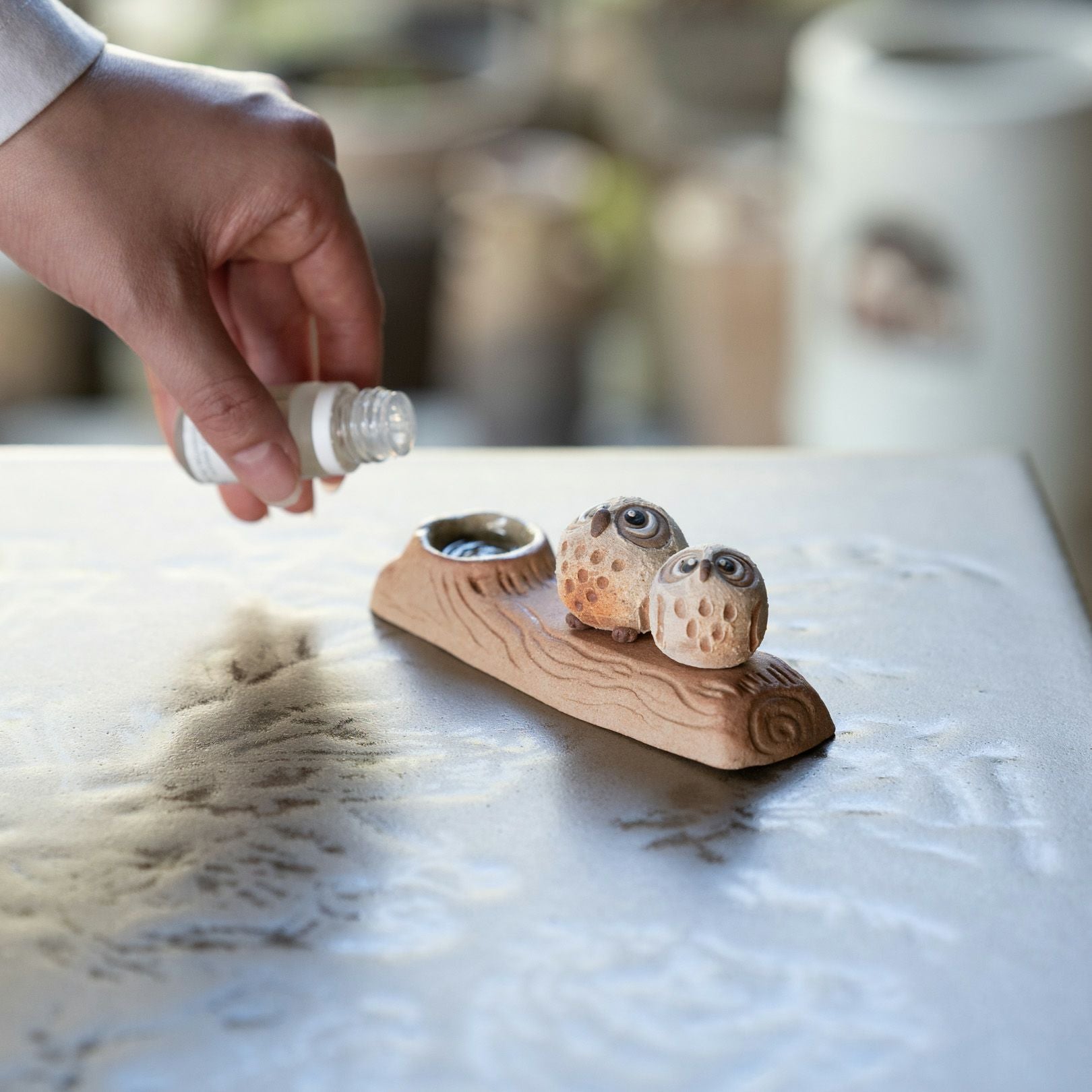 枝乗り仲良しふくろうアロマ | 明山 オンラインショップ