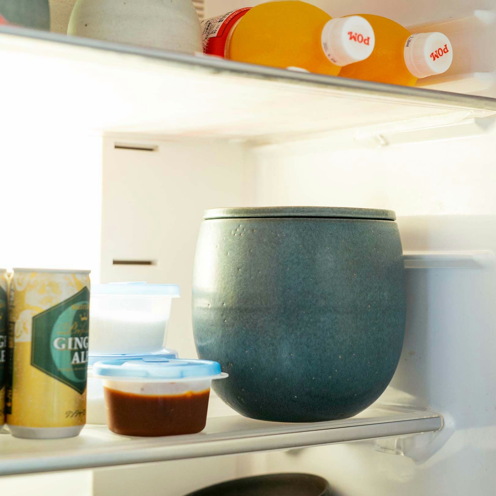 コンパクトで使いやすい陶器のぬか壺 | 明山 オンラインショップ