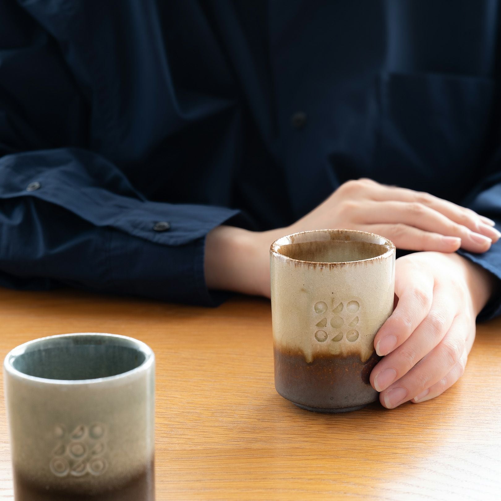 日と月 お茶碗&湯呑みペアセット | 明山 オンラインショップ