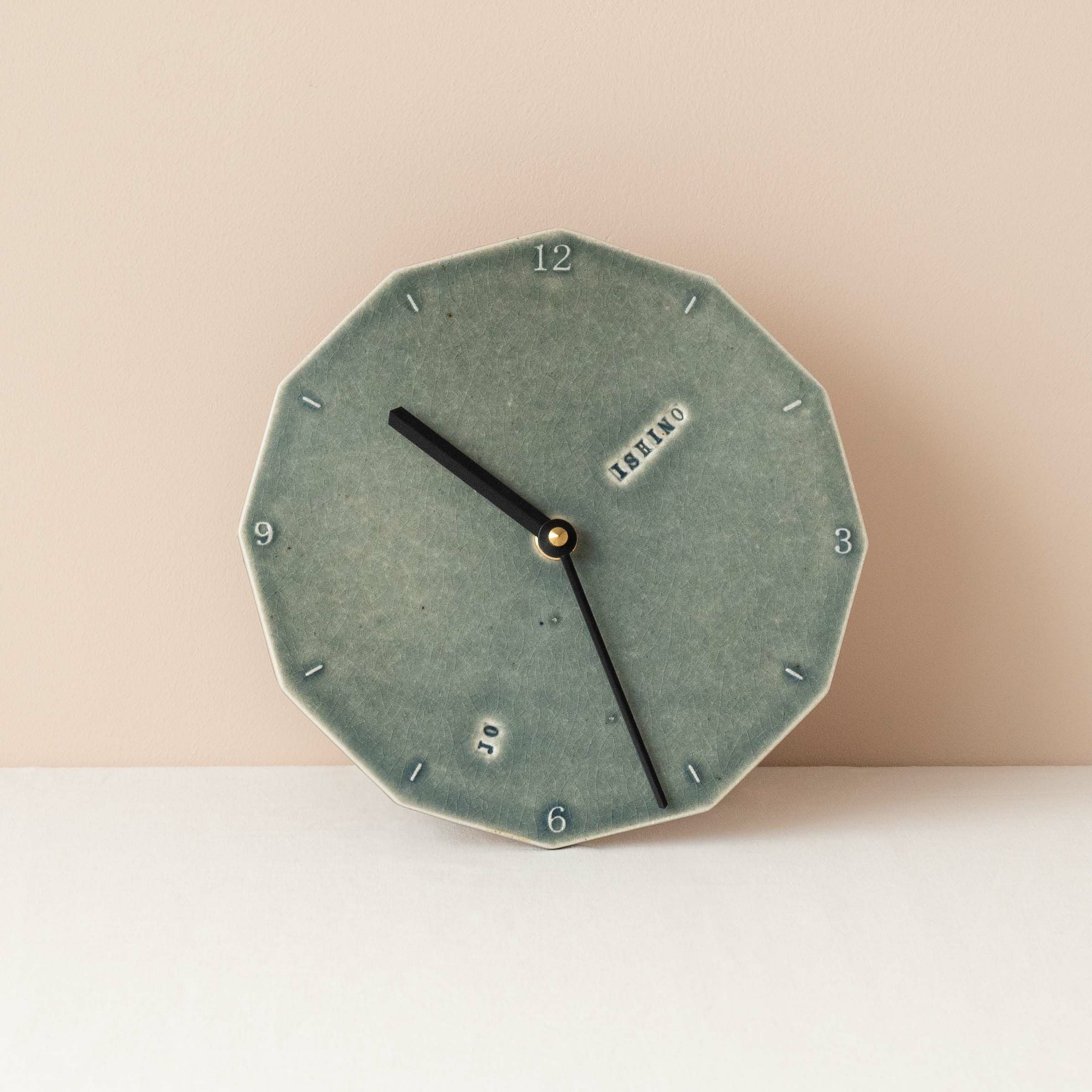 birthday_clock 緑釉 | 明山 オンラインショップ
