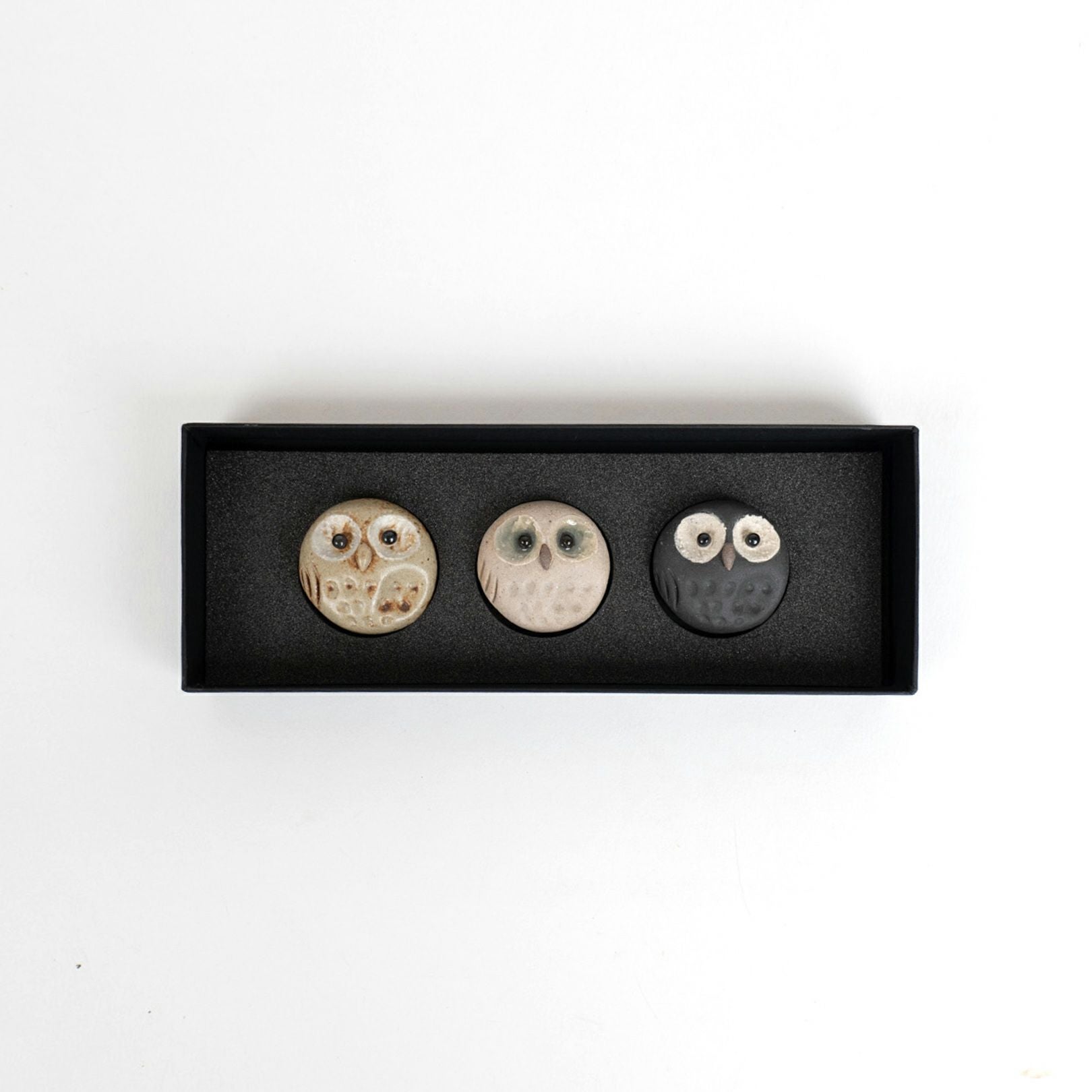 ちびふくろう箸置き選べる3点セット（化粧箱付き） | 明山 オンライン