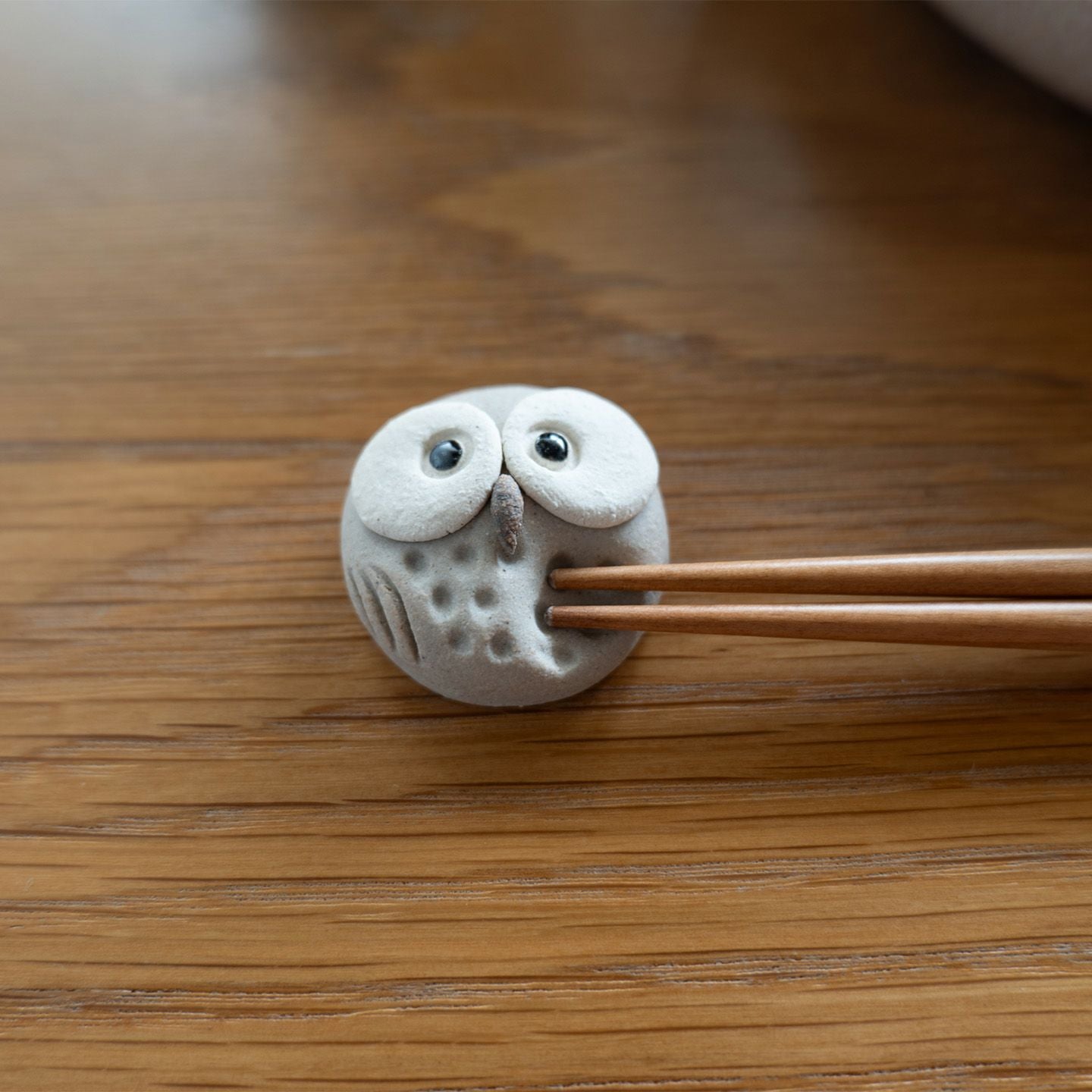箕面焼 松田箕山 箸置き 土鈴 鈴 手作り 陶器フクロウ 来福土鈴ふくろう・縁起物 / 京都の人形・こけし・和雑貨通販│木村桜士堂